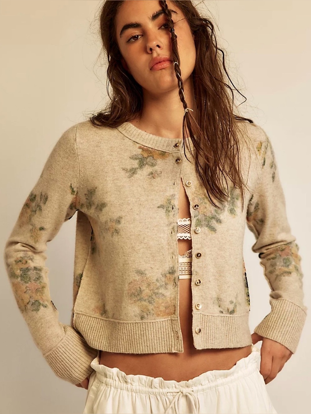 Free People Nocturnal Pattern Cashmere Cardigan - XS - New!